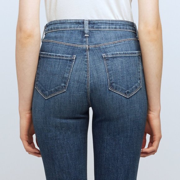 L'AGENCE High Line Skinny Jean in Destroyed Encina - Picture 7 of 8